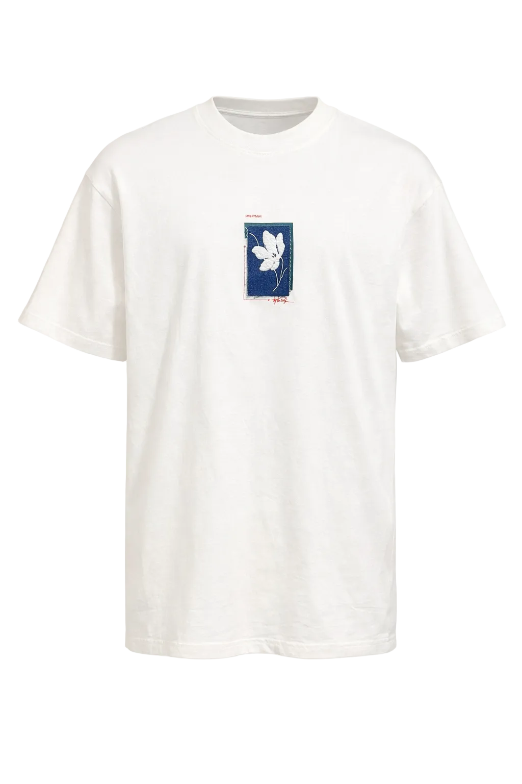 Памучна тениска с артистичен принт