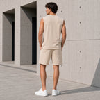 Мъжки летен комплект с потник и къси панталони - Complect3 lifestyle back