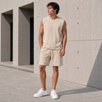 Мъжки летен комплект с потник и къси панталони - Complect3 lifestyle front