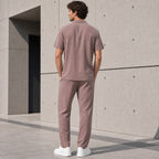 Мъжки комплект с риза в тъмни тонове - Complect9 lifestyle back
