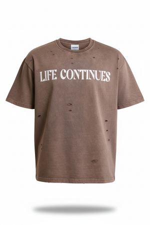 Мъжка Oversize тениска с distressed ефект