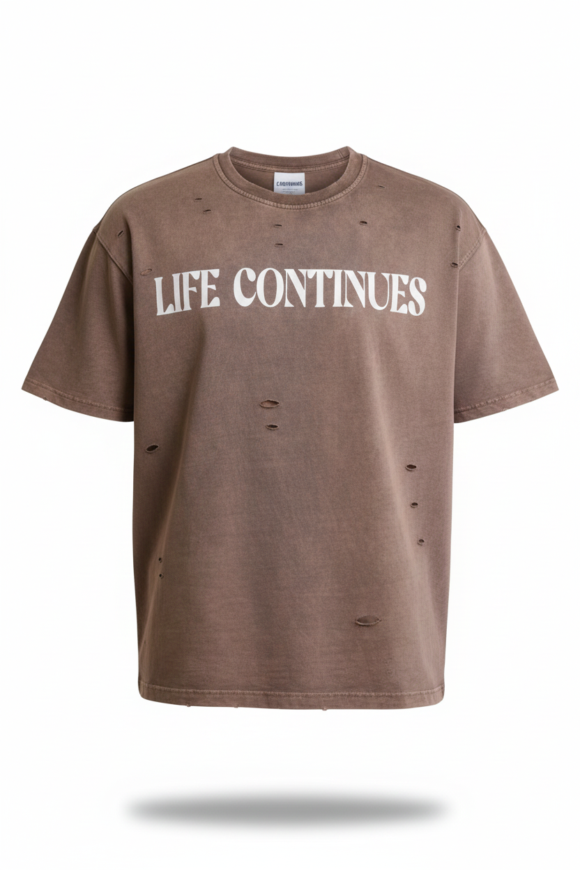 Мъжка Oversize тениска с distressed ефект