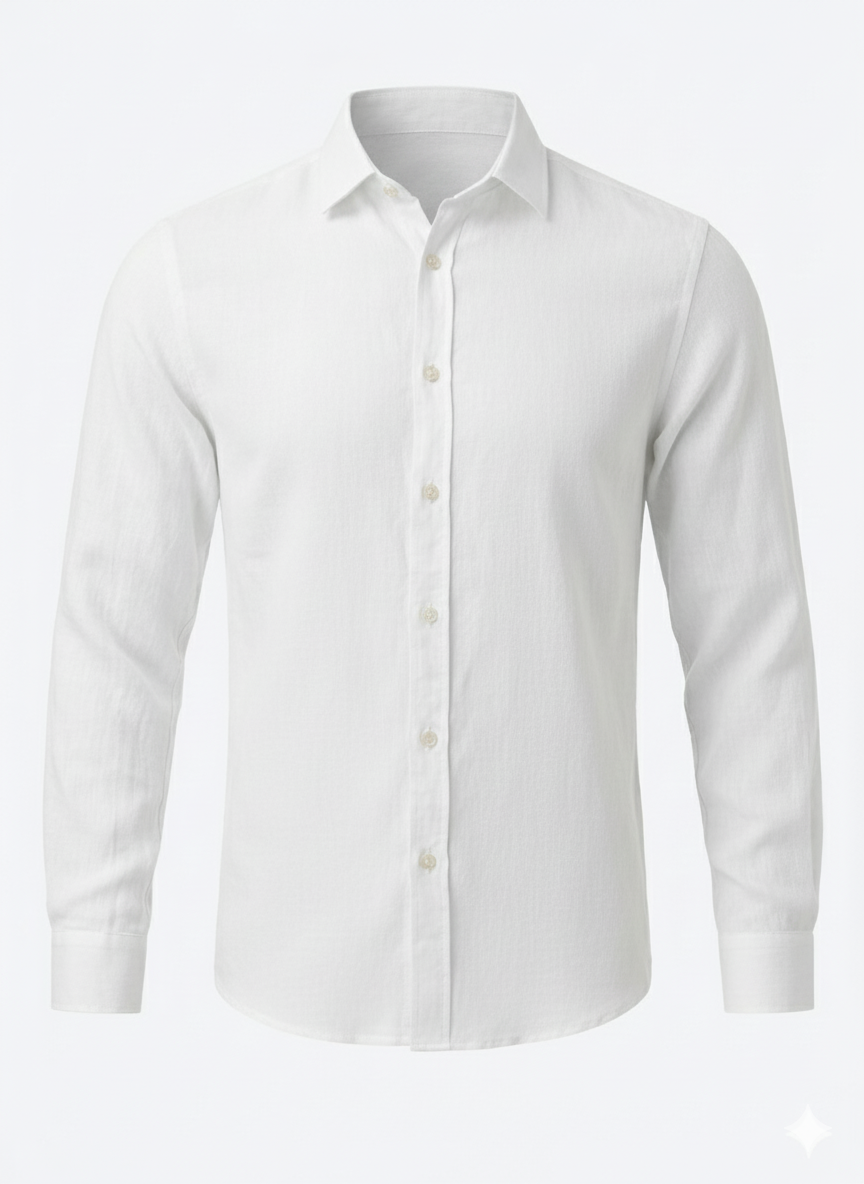 Премиум риза от ленено-памучна материя