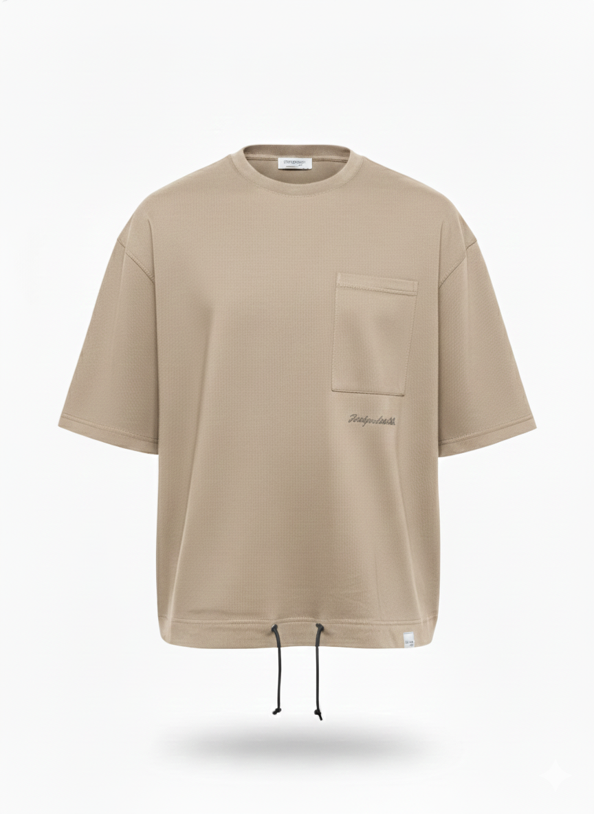 Мъжка тениска от 100% памук с джоб и връзки