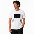Стилна бяла мъжка тениска с геометричен принт - Shirt1 studio