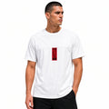 Бяла мъжка тениска с малък контрастен акцент - Shirt1 studio