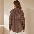 Дамска риза с вертикално райе – Oversize Fit