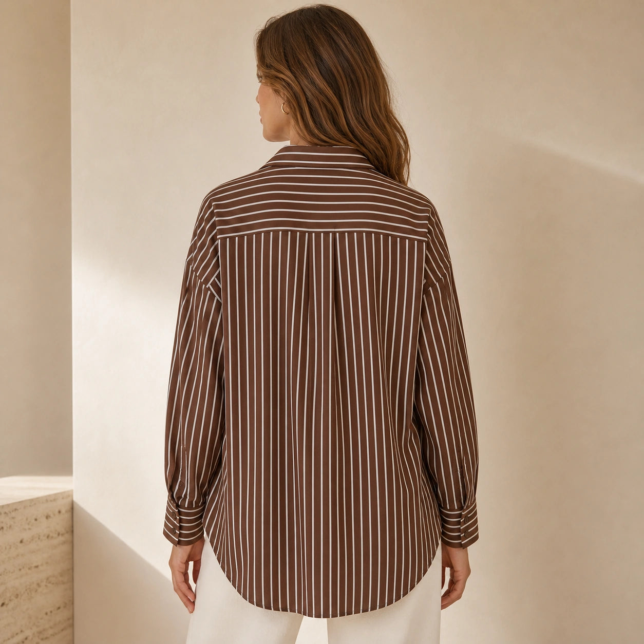 Дамска риза с вертикално райе – Oversize Fit
