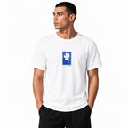 Cotton T-shirt with artistic print
