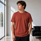 Керемидена мъжка тениска с изчистен дизайн - T Shirt19 lifestyle front