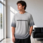 Светлосива мъжка тениска с надпис отпред - T Shirt20 lifestyle front