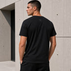 Черна мъжка тениска с графичен принт - T Shirt21 lifestyle back